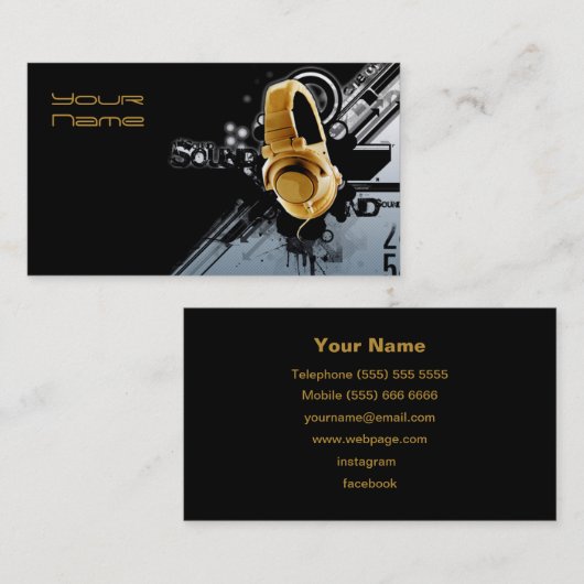 Carte de visite DJ (Devant / Derrière)