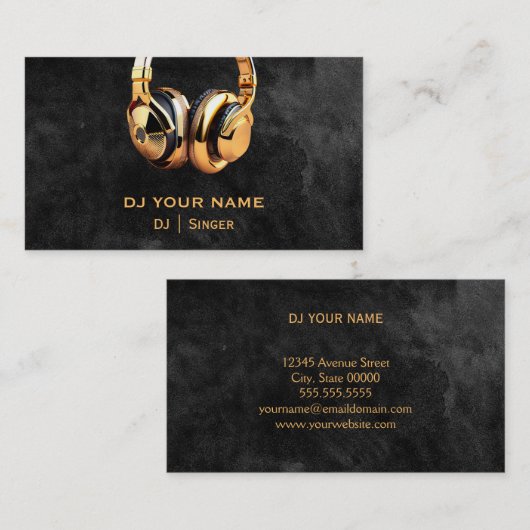Carte de visite DJ (Devant / Derrière)