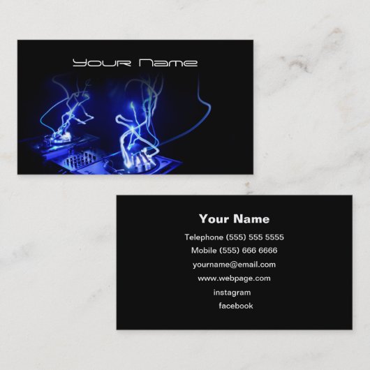 Carte de visite DJ (Devant / Derrière)
