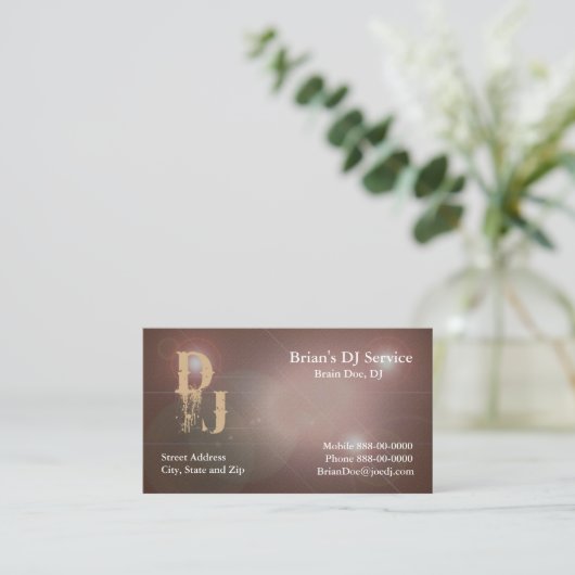 Carte de visite DJ (Debout devant)