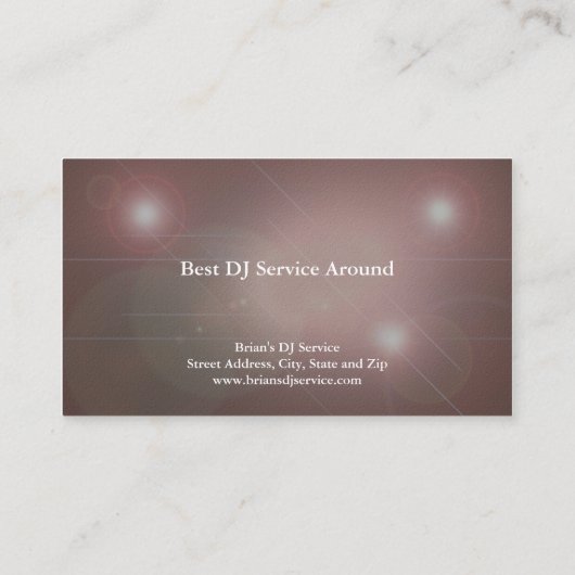 Carte de visite DJ (Dos)