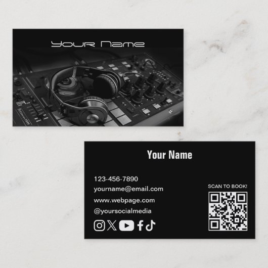 Carte de visite DJ (Devant / Derrière)