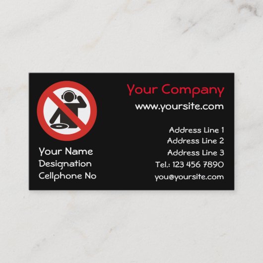 CARTE DE VISITE DJ (Devant)