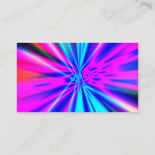 Carte De Visite DJ Abstrait Hot Pink Neon Lights Night Club (Dos)