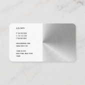 Carte De Visite DJ acier inoxydable Métal Faux Moderne (Dos)