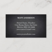 Carte De Visite DJ Bold Texte Cool Blackboard moderne (Dos)