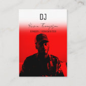 Carte De Visite DJ Chanteur Compositeur Musique 2 Code QR Professi (Devant)