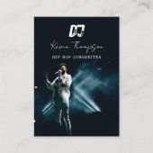 Carte De Visite DJ Chanteur Compositeur Musique 2 Code QR Professi (Devant)