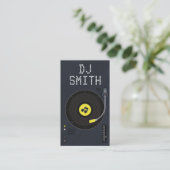 Carte De Visite DJ Chanteur Disque Vinyle Deejay Musique Code QR M (Debout devant)