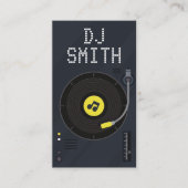 Carte De Visite DJ Chanteur Disque Vinyle Deejay Musique Code QR M (Devant)