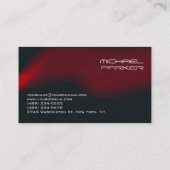 Carte De Visite DJ Contemporain Design Rouge gris noir (Dos)