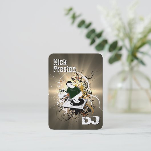 Carte De Visite DJ cool (Debout devant)