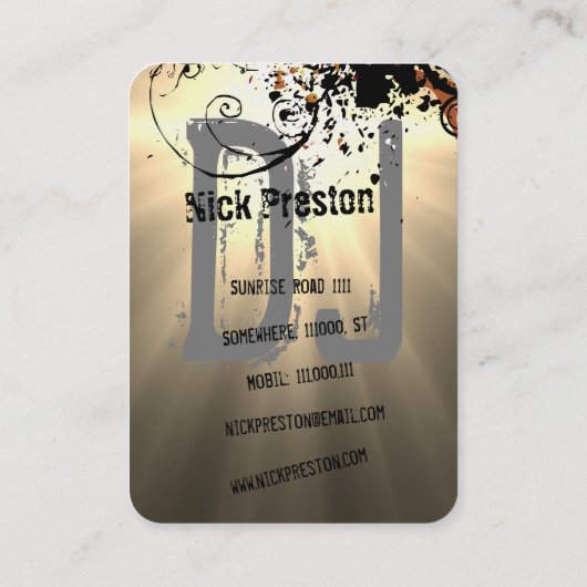 Carte De Visite DJ cool (Dos)