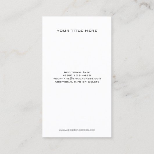 Carte de visite DJ Cool (Dos)