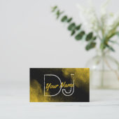 Carte De Visite DJ Cool Gold Powder Party (Debout devant)