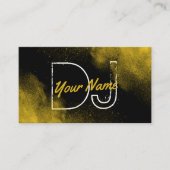 Carte De Visite DJ Cool Gold Powder Party (Devant)