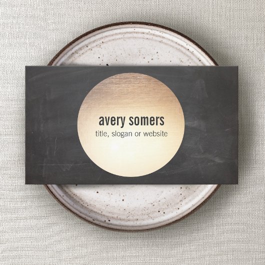 Carte De Visite DJ Cool Modern Gold Circle