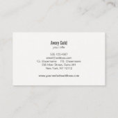 Carte De Visite DJ Cool Modern Gold Circle (Dos)