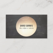 Carte De Visite DJ Cool Modern Gold Circle (Devant)