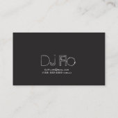 Carte De Visite DJ - coordinateur de musique deejay (Dos)
