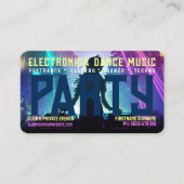 Carte De Visite DJ Dance Party Forest Rave Twin Decks (Devant)