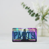 Carte De Visite DJ Dance Party Forest Rave Twin Decks (Debout devant)