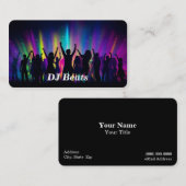 Carte de visite DJ de musique (Devant / Derrière)