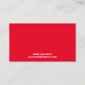 Carte De Visite DJ de Typographie moderne noir blanc et rouge (Dos)