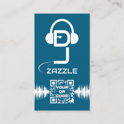 Carte de visite DJ Deejay Disc Jockey (Devant)