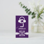 Carte de visite DJ Deejay Disc Jockey (Debout devant)