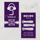 Carte de visite DJ Deejay Disc Jockey (Devant / Derrière)