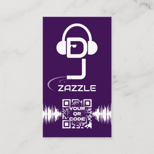 Carte de visite DJ Deejay Disc Jockey (Devant)