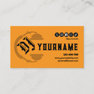 Carte de visite DJ Deejay Disc Jockey