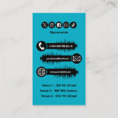 Carte de visite DJ Deejay Disc Jockey (Dos)