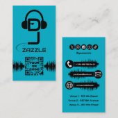 Carte de visite DJ Deejay Disc Jockey (Devant / Derrière)