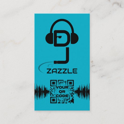 Carte de visite DJ Deejay Disc Jockey (Devant)