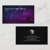 Carte De Visite DJ Deejay Disk Jockey (Devant / Derrière)