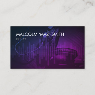 Carte De Visite DJ Deejay Disk Jockey