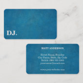 Carte De Visite DJ Deejay Professional Bold Texte Cool moderne (Devant / Derrière)