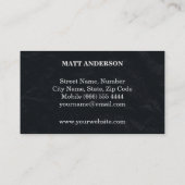 Carte De Visite DJ Deejay Professional Bold Texte Cool Noir modern (Dos)