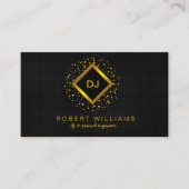 Carte De Visite DJ Deejay Professional Gold Faux Professeur de mus (Devant)