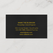 Carte De Visite DJ Deejay Professional Gold Faux Professeur de mus (Dos)