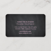 Carte De Visite DJ Deejay Professional Rose Gold Faux Music Busine (Dos)