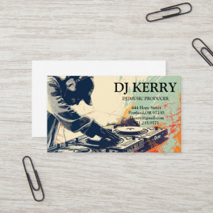 Carte De Visite DJ Disc Jockey Électronique