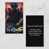 Carte De Visite DJ Disc Jockey Électronique (Devant / Derrière)