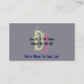 Carte de visite DJ Disk Jockey (Dos)