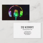 Carte De Visite DJ Disk Jockey Electronic (Devant / Derrière)