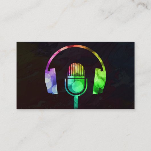 Carte De Visite DJ Disk Jockey Electronic (Devant)