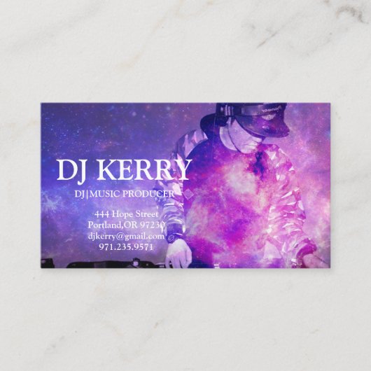 Carte De Visite DJ Disk Jockey Electronic (Devant)