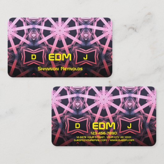 Carte de visite DJ EDM (Devant / Derrière)